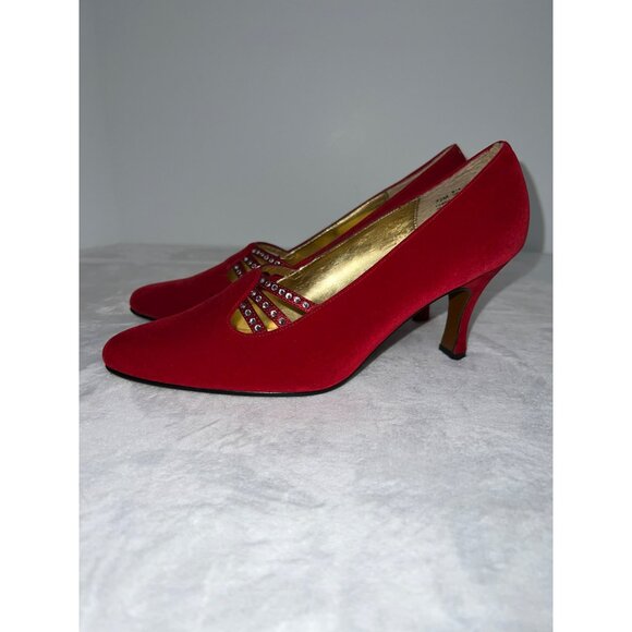 Vintage The PM Collection by 9.2.5 Velvet Heels Size 7.5 - Picture 10 of 10
